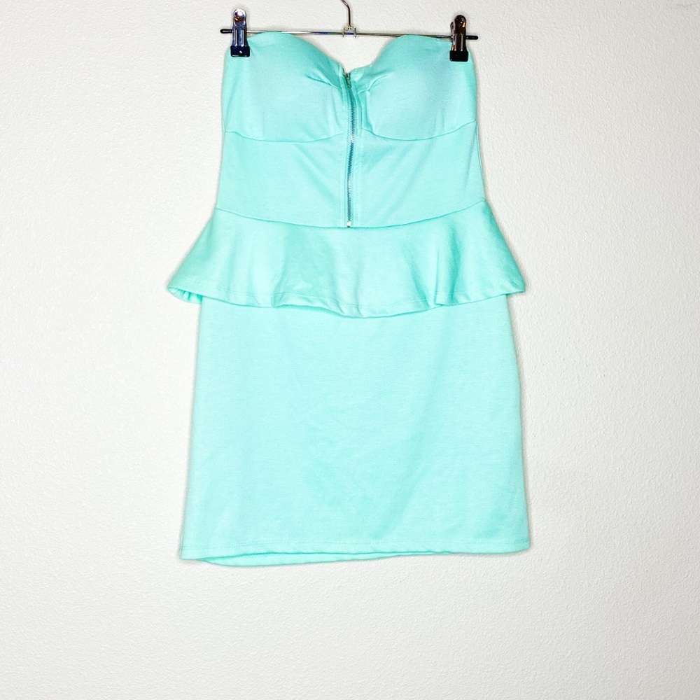 Light Blue Peplum Dress